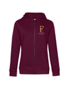 FOR PLEASURE MIT GOLDENEM BUCHSTABEN  DAMEN ZIPPED HOODIE | PERSONALISIERBAR MIT DEINEM EIGENEN PFERDE- ODER TIERNAMEN