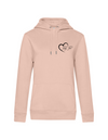 FUNKY FRED MIT HERZ DAMEN HOODIE | PERSONALISIERBAR MIT DEINEM EIGENEN PFERDE- ODER TIERNAMEN