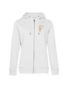 FOR PLEASURE MIT GOLDENEM BUCHSTABEN  DAMEN ZIPPED HOODIE | PERSONALISIERBAR MIT DEINEM EIGENEN PFERDE- ODER TIERNAMEN