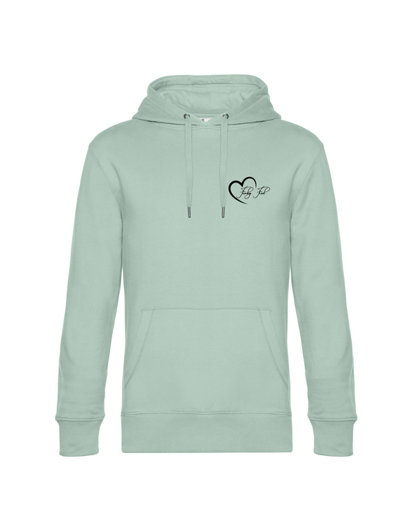 FUNKY FRED WITH HEART MENS HOODIE | PERSONALIZE WITH YOUR OWN HORSE OR ANIMAL NAME
