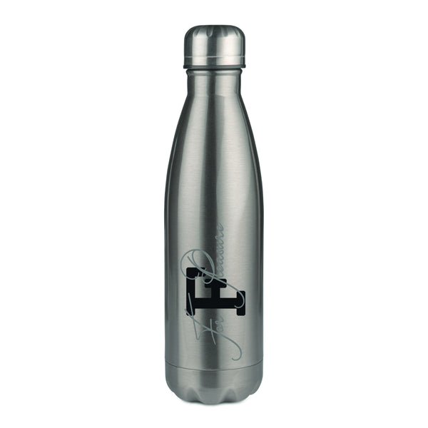 Cursive | Personalized water bottle black
