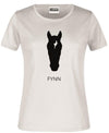 FYNN DAMEN T-SHIRT | PERSONALISIERBAR MIT DEINEM EIGENEN PFERDE- ODER TIERNAMEN & FOTO