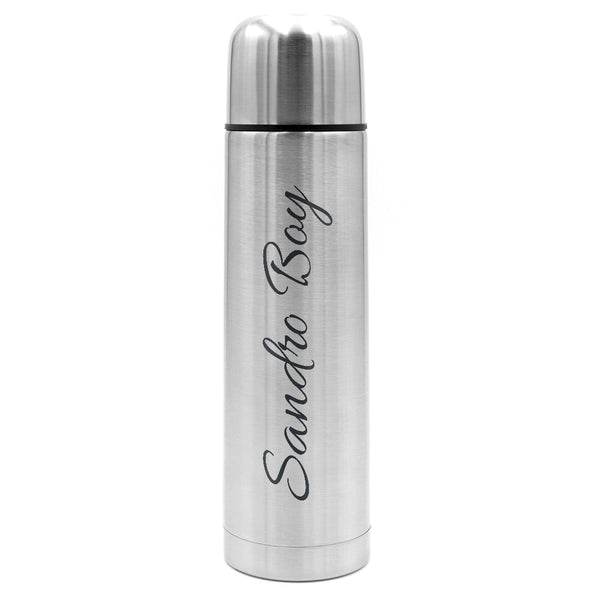 Cursif | Thermos argent personnalisable